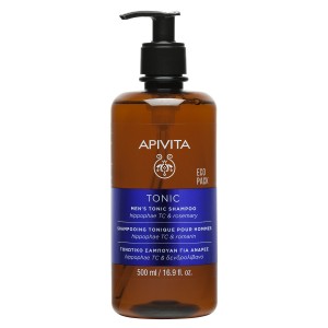 Apivita Men's Tonic Shampoo with Hippophae TC & Rosemary, Ecopack 500ml