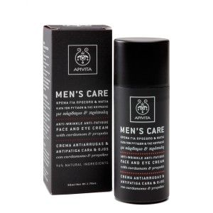 Apivita Men's Care Anti-Wrinkle, Anti-Fatigue Face and Eye Cream, 50ml