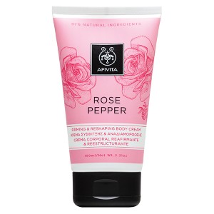 Apivita Firming and Reshaping Body Cream with Pink Pepper & Rose, 150ml