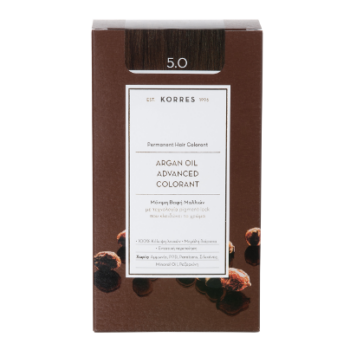 Korres Advanced Argan Oil Permanent Hair Colorant 5.0 Light Brown