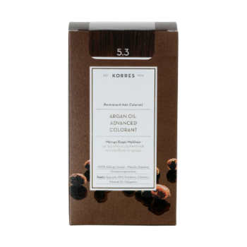 Korres Advanced Argan Oil Permanent Hair Colorant 5.3 Light Honey Chestnut