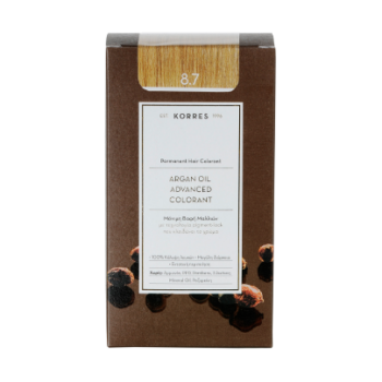 Korres Advanced Argan Oil Permanent Hair Colorant 8.7 Caramel