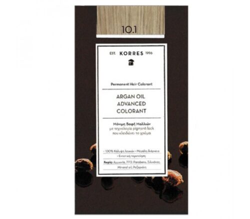 Korres 10.1 Platinum Ash Blonde Argan Oil Advanced Colorant 50ml