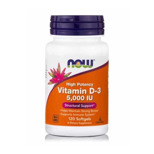 Now Vitamin D-3 5000 IU 120 Softgels
