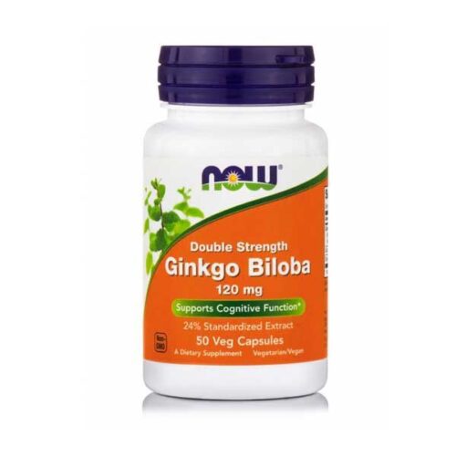 Now Ginkgo Biloba 120mg 50 Veg Caps
