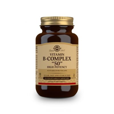 Solgar Vitamin B-Complex 50 High Potency 50 Veg Capsules