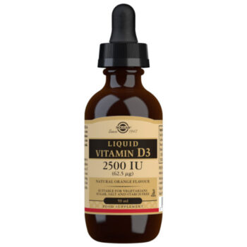 Solgar Liquid Vitamin D3 2500IU (62.5 iΒµ) Natural Orange Flavour - 59 ml