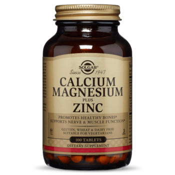 Solgar Calcium Magnesium Plus Zinc, 100 Tablets