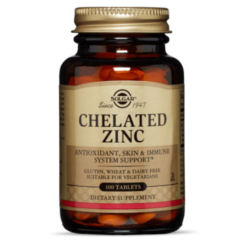 Solgar Chelated Zinc, 100 Tablets