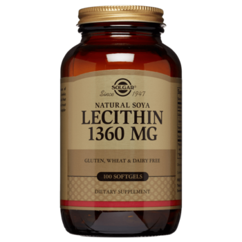 Solgar soya lecithin 1360mg, 100 Softgels