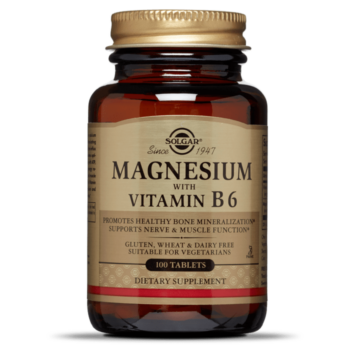 Solgar Magnesium with Vitamin B6, 100 Tablets