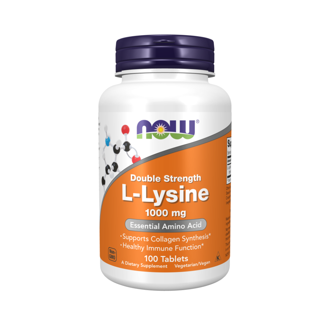 Now L-lysine 1000mg 100 Veg Caps