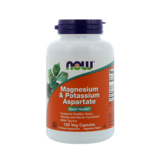 Now Magnesium & Potassium Aspartate 120 Veg Caps
