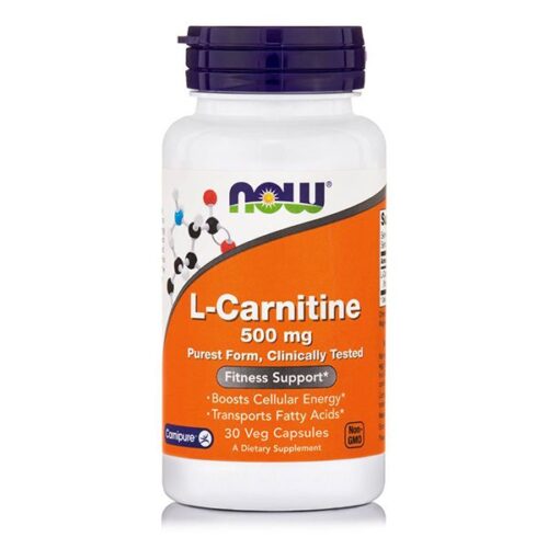 Now L-Carnitine 500mg 30 Veg Caps