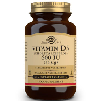 SolgarVitamin D3 Cholecalciferol 600 IU 15mg, 60 Veg Capsules