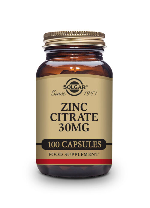 Solgar Zinc Citrate 30mg 100 Veg Caps