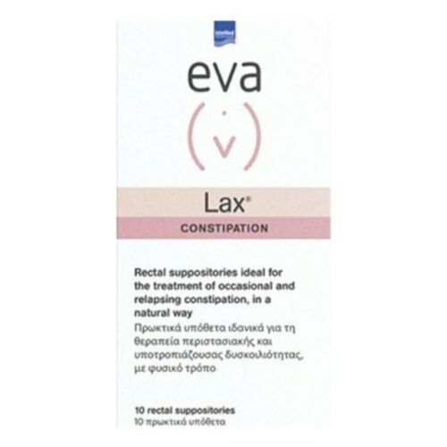 Eva Lax Rectal Suppositories for Relief of Constipation 10 pcs