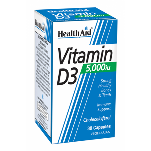 Health Aid Vitamins D3 5000iu 30 Veg Caps