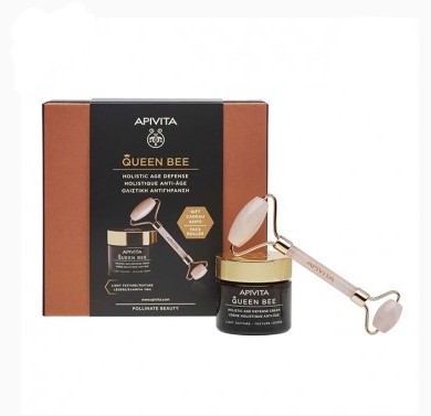 Apivita Queen Bee Holistic Age Defence Cream 50ml FREE Face Roller