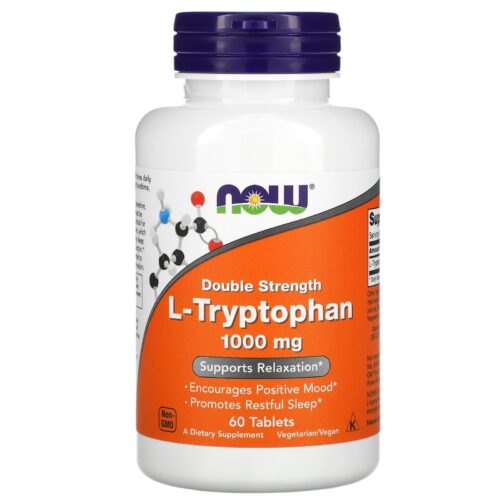 Now L-Tryptophan 1000mg 60 Veg Caps