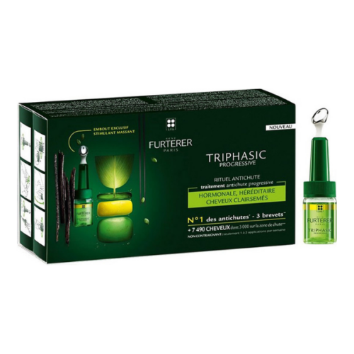 Rene Furterer Triphasic Progressive Anti-Hair Loss Serum 8 Vials x 5.5ml