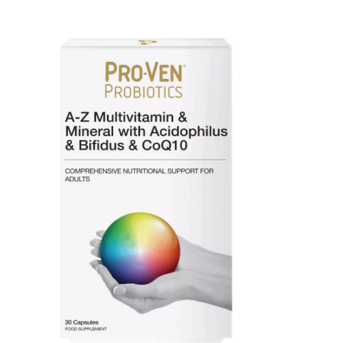 ProVen Probiotics A-Z Multivitamin & Mineral with Acidophilus, Bifidus & CoQ10, 30 capsules