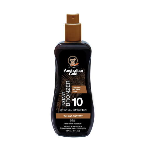 Australian Gold SPF 10 Spray Gel with Bronzer, 237ml