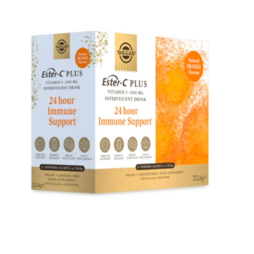 Solgar Ester-C Plus Vitamin C 1000mg effervescent drink, 21 powder sachets