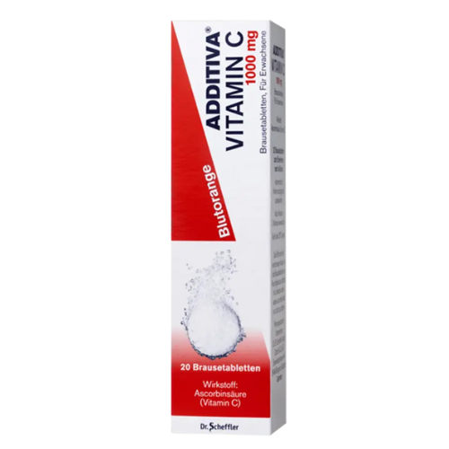 Additiva Vitamin C 1000mg Taste Blood Orange, 20 effervescent tablets