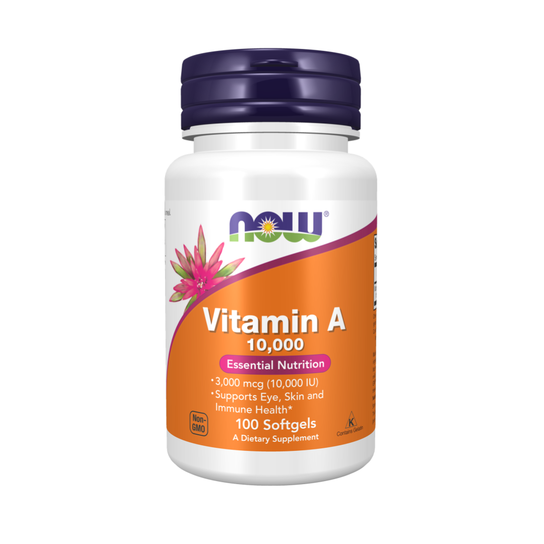 Now Vitamin A 10,000 IU, 100 softgels